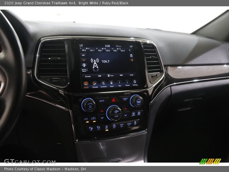 Bright White / Ruby Red/Black 2020 Jeep Grand Cherokee Trailhawk 4x4