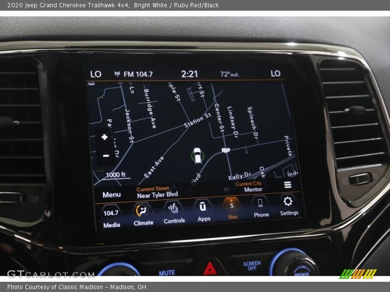 Bright White / Ruby Red/Black 2020 Jeep Grand Cherokee Trailhawk 4x4