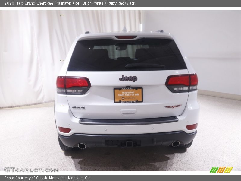 Bright White / Ruby Red/Black 2020 Jeep Grand Cherokee Trailhawk 4x4