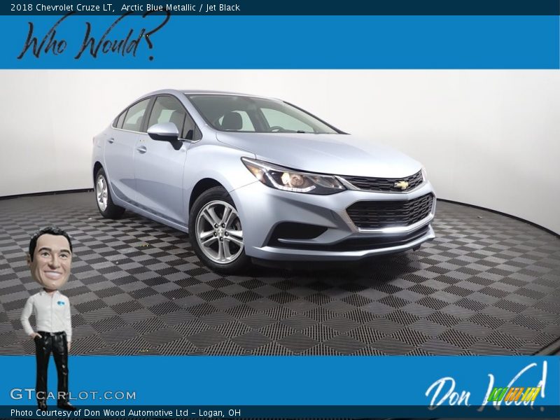 Arctic Blue Metallic / Jet Black 2018 Chevrolet Cruze LT