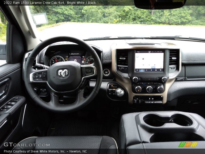 Bright White / Black 2022 Ram 1500 Laramie Crew Cab 4x4