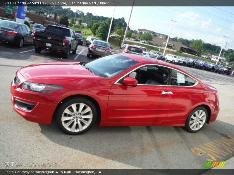 San Marino Red / Black 2010 Honda Accord EX-L V6 Coupe