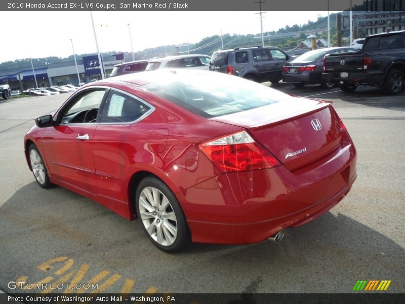 San Marino Red / Black 2010 Honda Accord EX-L V6 Coupe