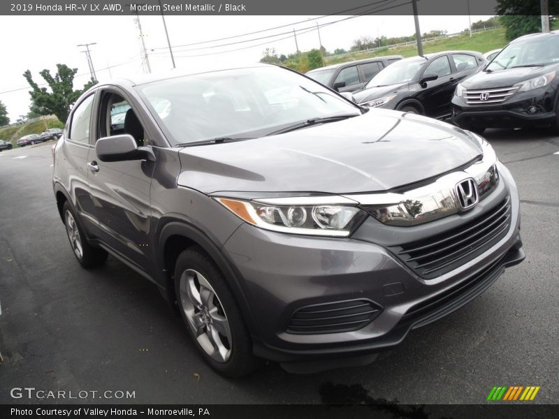 Modern Steel Metallic / Black 2019 Honda HR-V LX AWD