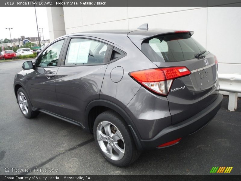 Modern Steel Metallic / Black 2019 Honda HR-V LX AWD