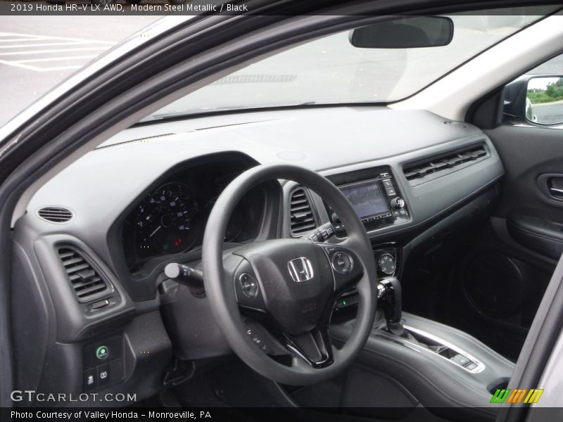Modern Steel Metallic / Black 2019 Honda HR-V LX AWD