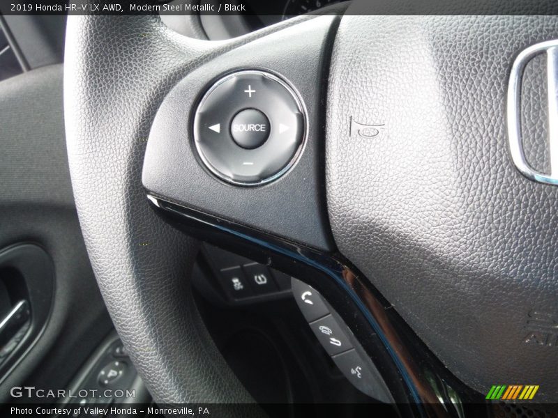 Modern Steel Metallic / Black 2019 Honda HR-V LX AWD