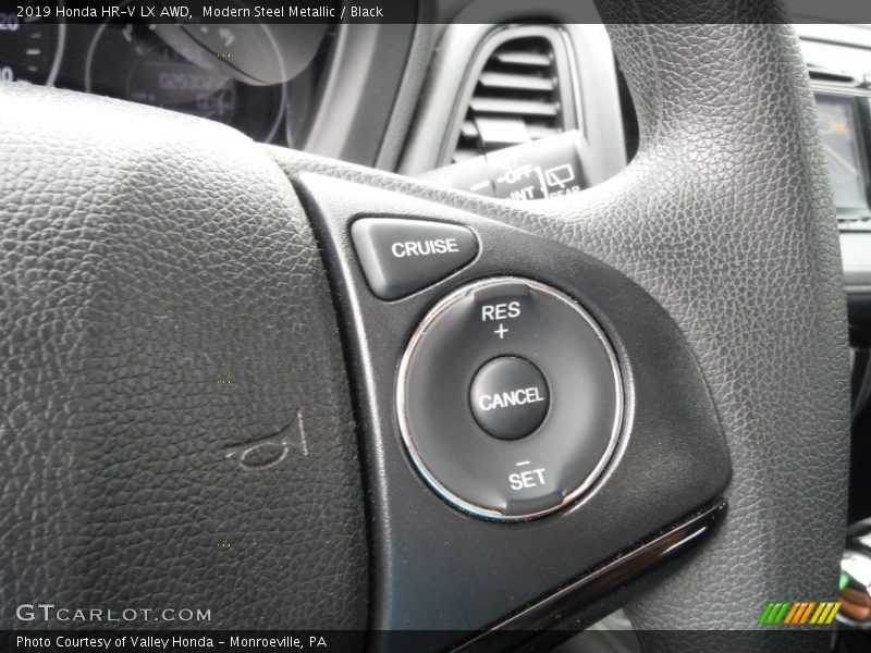 Modern Steel Metallic / Black 2019 Honda HR-V LX AWD