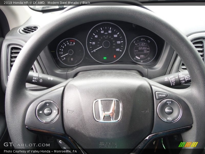 Modern Steel Metallic / Black 2019 Honda HR-V LX AWD