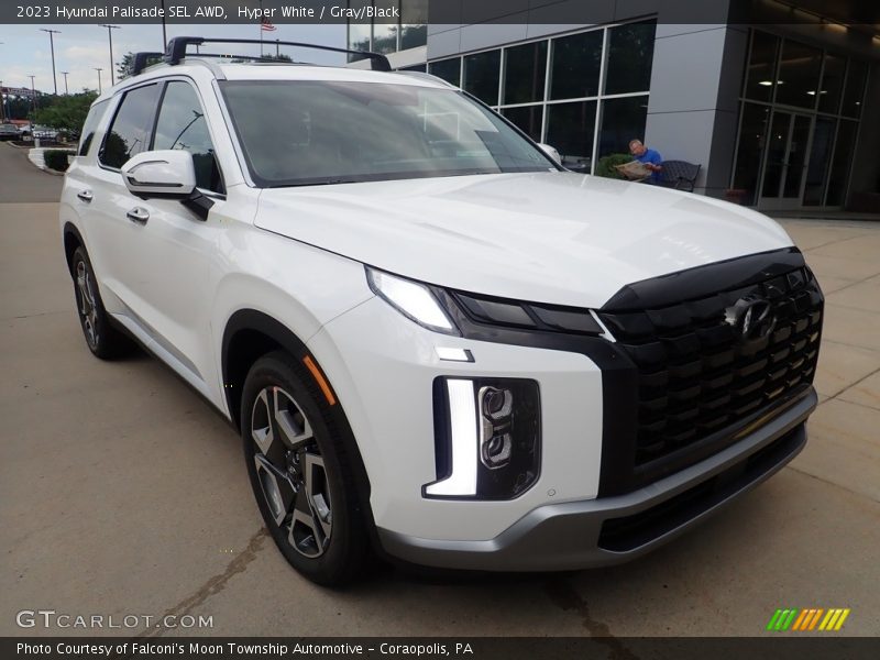 Hyper White / Gray/Black 2023 Hyundai Palisade SEL AWD