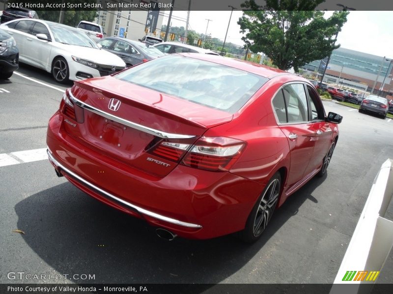 San Marino Red / Black 2016 Honda Accord Sport Sedan