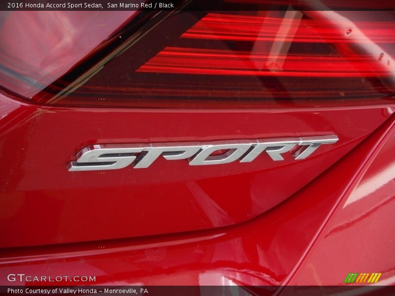 San Marino Red / Black 2016 Honda Accord Sport Sedan