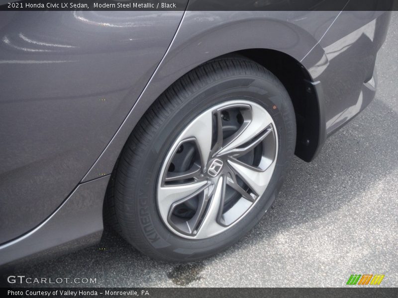 Modern Steel Metallic / Black 2021 Honda Civic LX Sedan