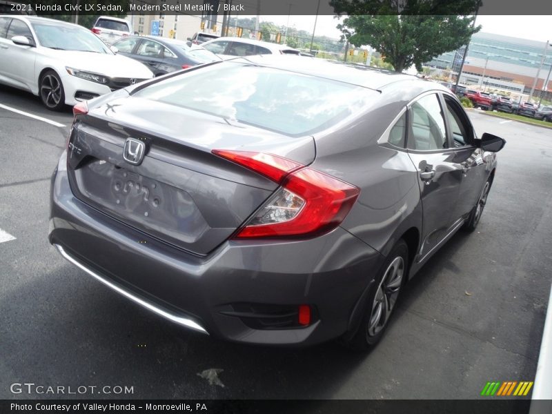 Modern Steel Metallic / Black 2021 Honda Civic LX Sedan