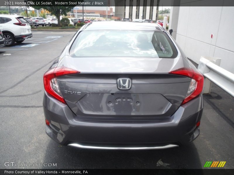 Modern Steel Metallic / Black 2021 Honda Civic LX Sedan