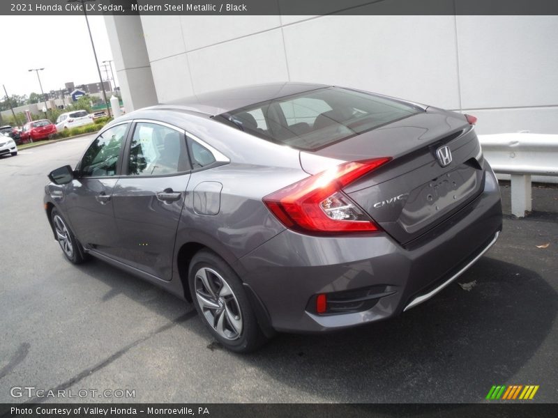 Modern Steel Metallic / Black 2021 Honda Civic LX Sedan