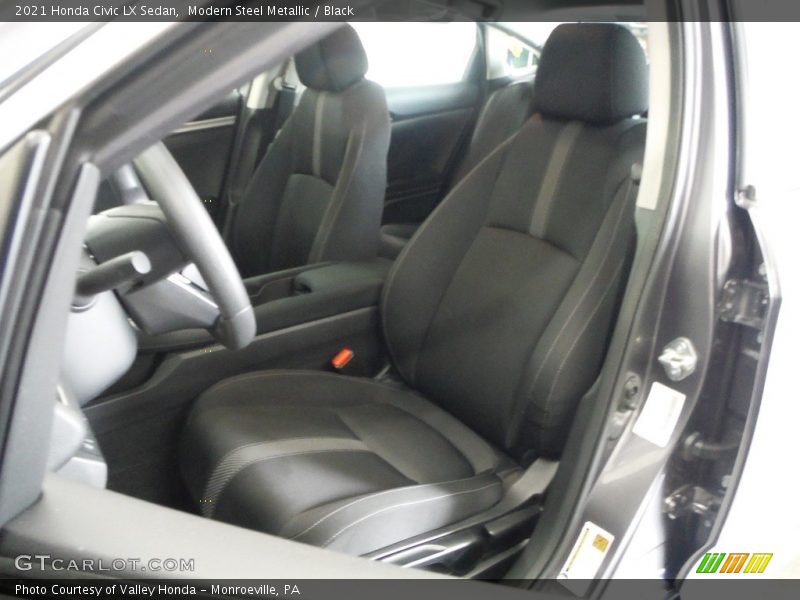 Modern Steel Metallic / Black 2021 Honda Civic LX Sedan