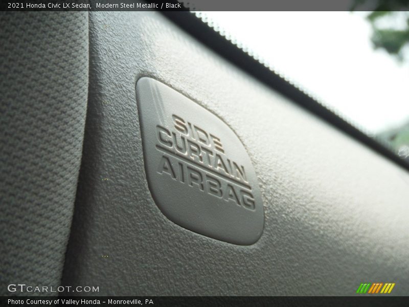 Modern Steel Metallic / Black 2021 Honda Civic LX Sedan
