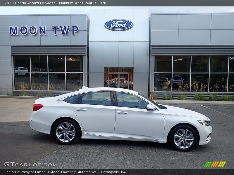 Platinum White Pearl / Black 2020 Honda Accord LX Sedan