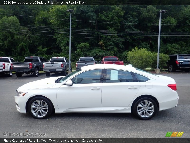 Platinum White Pearl / Black 2020 Honda Accord LX Sedan