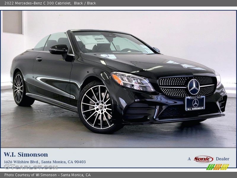 Black / Black 2022 Mercedes-Benz C 300 Cabriolet