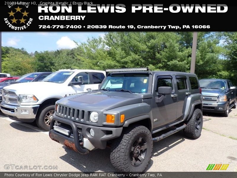 Graphite Metallic / Ebony Black 2008 Hummer H3