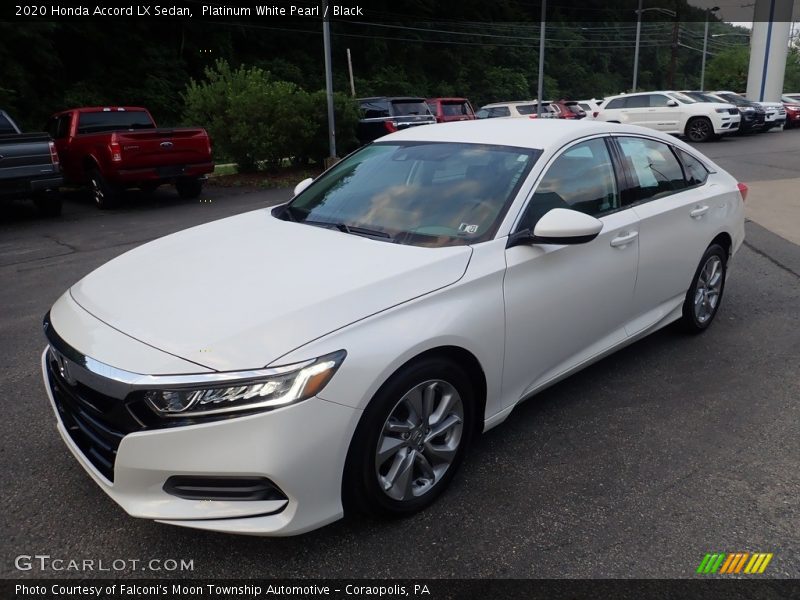 Platinum White Pearl / Black 2020 Honda Accord LX Sedan