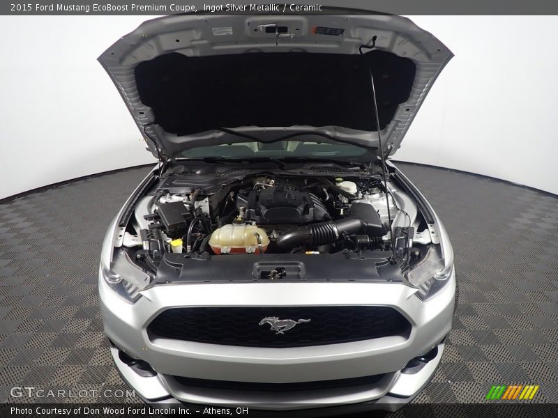 Ingot Silver Metallic / Ceramic 2015 Ford Mustang EcoBoost Premium Coupe