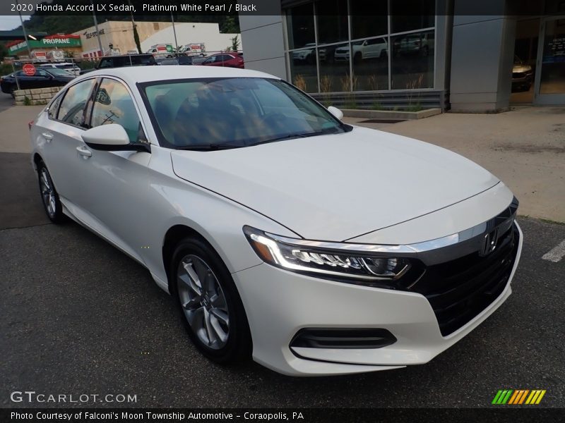 Platinum White Pearl / Black 2020 Honda Accord LX Sedan