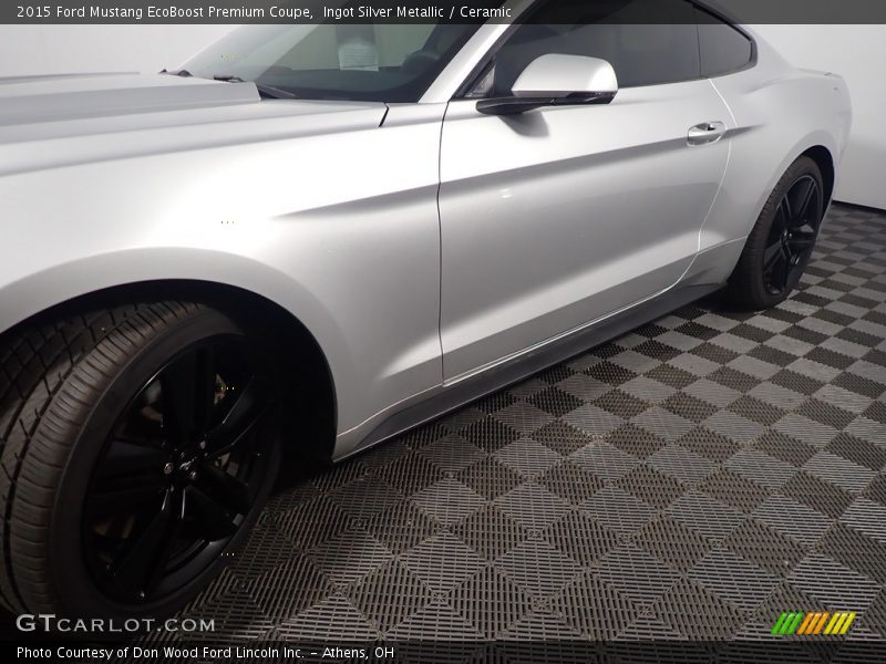 Ingot Silver Metallic / Ceramic 2015 Ford Mustang EcoBoost Premium Coupe