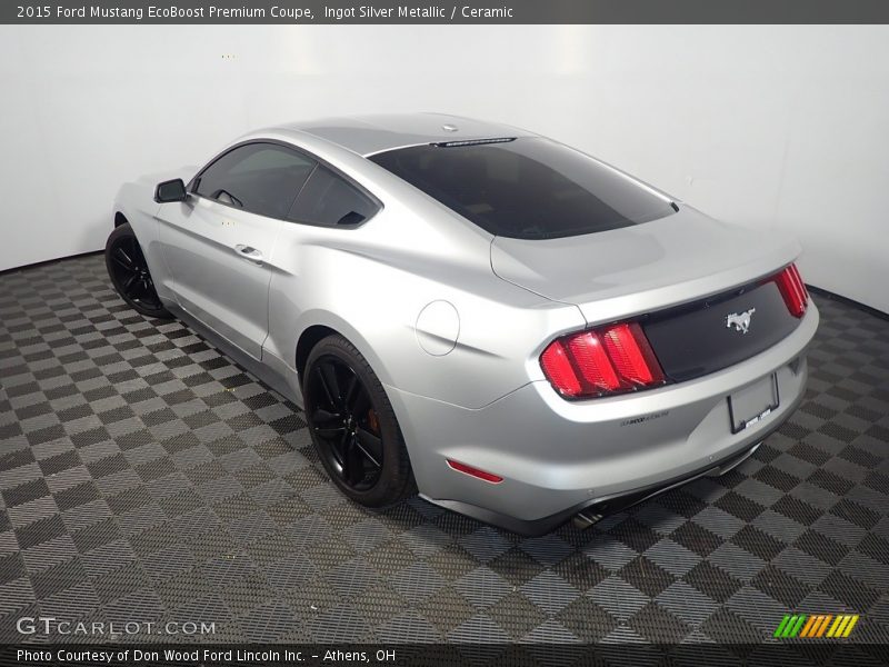 Ingot Silver Metallic / Ceramic 2015 Ford Mustang EcoBoost Premium Coupe