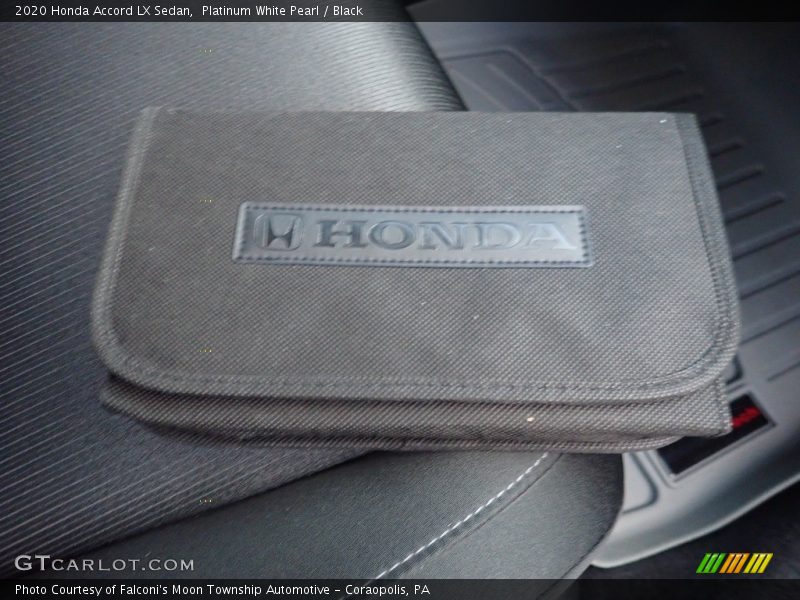 Platinum White Pearl / Black 2020 Honda Accord LX Sedan