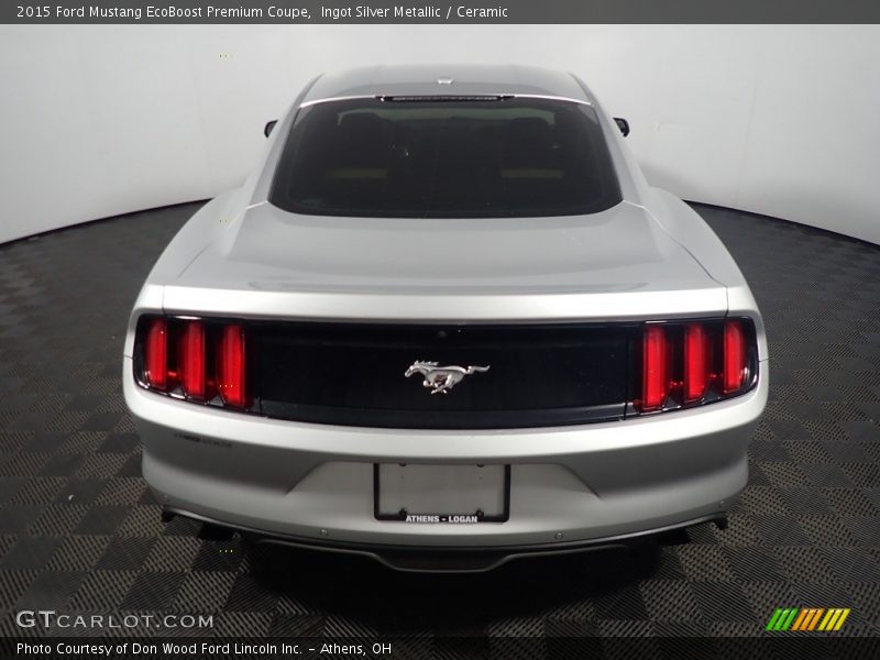 Ingot Silver Metallic / Ceramic 2015 Ford Mustang EcoBoost Premium Coupe