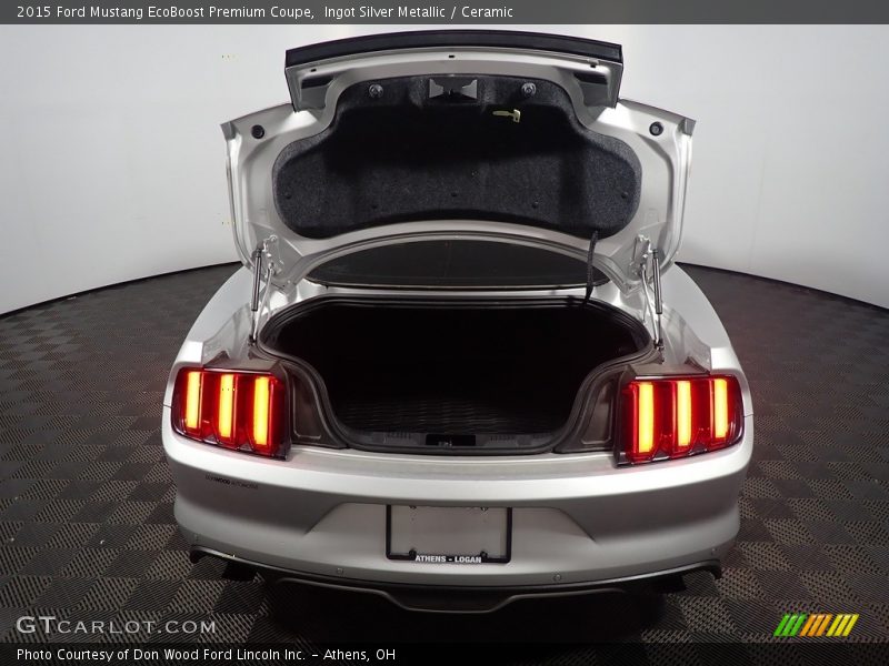 Ingot Silver Metallic / Ceramic 2015 Ford Mustang EcoBoost Premium Coupe