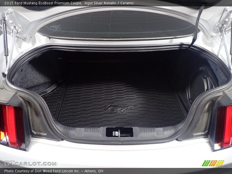 Ingot Silver Metallic / Ceramic 2015 Ford Mustang EcoBoost Premium Coupe