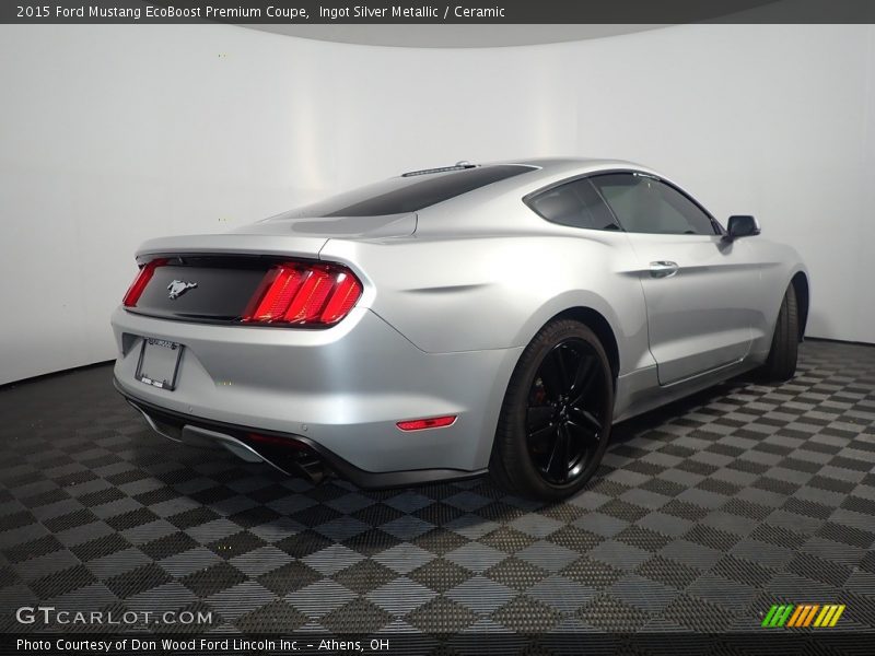 Ingot Silver Metallic / Ceramic 2015 Ford Mustang EcoBoost Premium Coupe