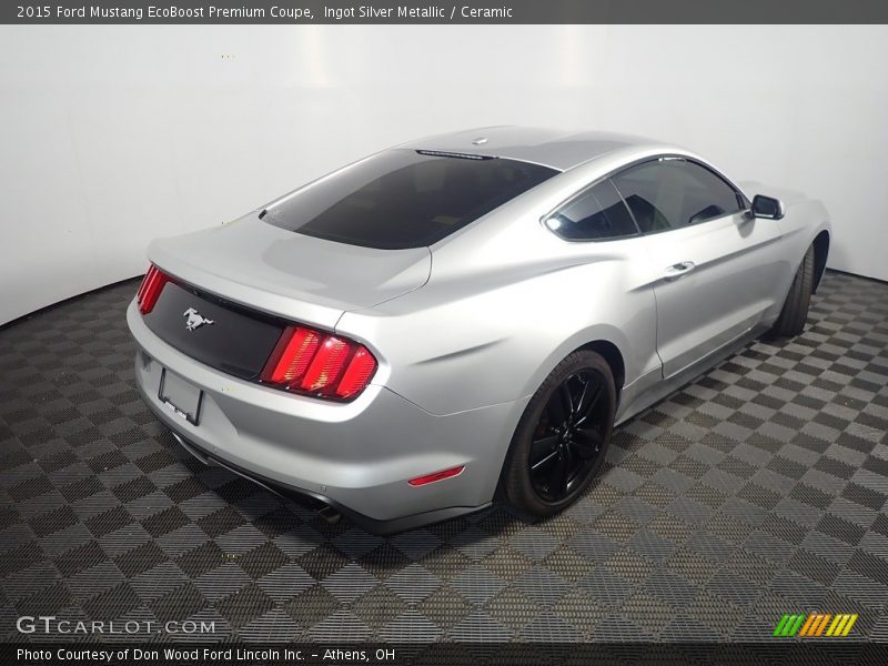 Ingot Silver Metallic / Ceramic 2015 Ford Mustang EcoBoost Premium Coupe