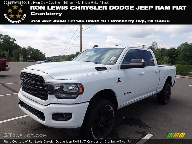 Bright White / Black 2022 Ram 2500 Big Horn Crew Cab Night Edition 4x4