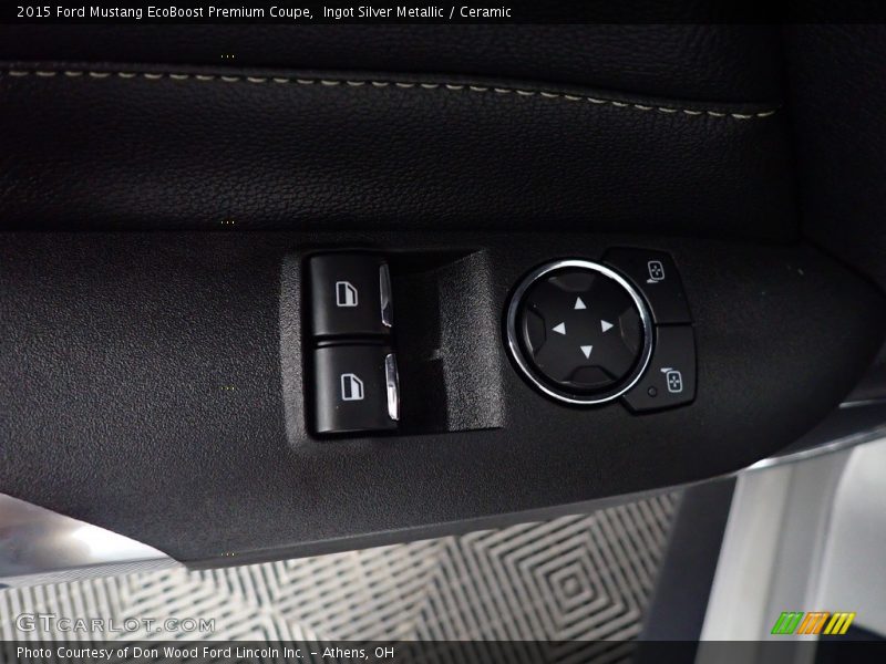 Ingot Silver Metallic / Ceramic 2015 Ford Mustang EcoBoost Premium Coupe