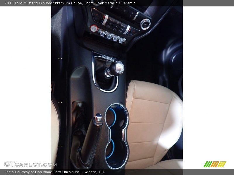 Ingot Silver Metallic / Ceramic 2015 Ford Mustang EcoBoost Premium Coupe