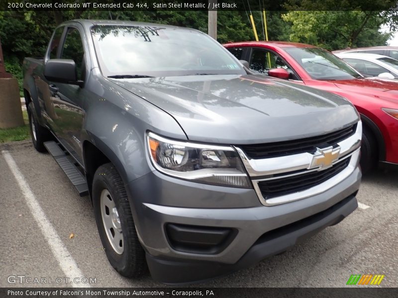 Satin Steel Metallic / Jet Black 2020 Chevrolet Colorado WT Extended Cab 4x4