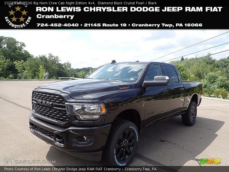 Diamond Black Crystal Pearl / Black 2022 Ram 2500 Big Horn Crew Cab Night Edition 4x4