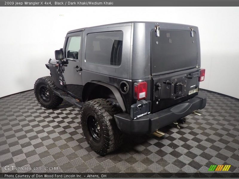 Black / Dark Khaki/Medium Khaki 2009 Jeep Wrangler X 4x4