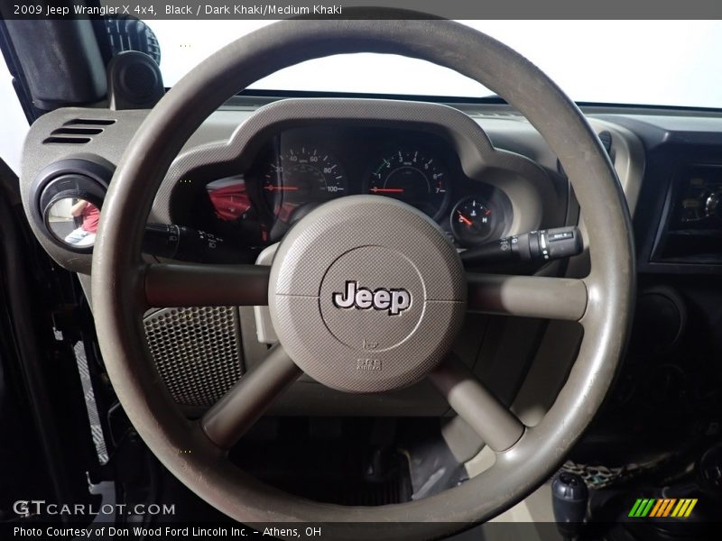 Black / Dark Khaki/Medium Khaki 2009 Jeep Wrangler X 4x4