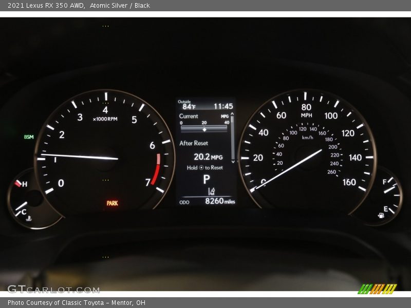 Atomic Silver / Black 2021 Lexus RX 350 AWD
