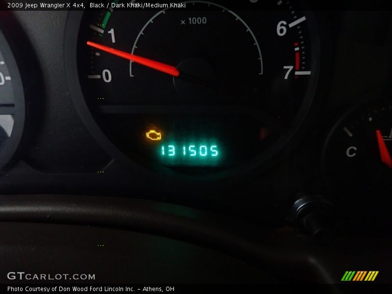 Black / Dark Khaki/Medium Khaki 2009 Jeep Wrangler X 4x4