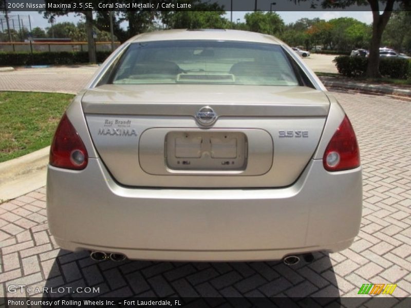 Coral Sand Metallic / Cafe Latte 2006 Nissan Maxima 3.5 SE