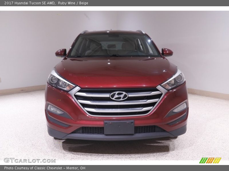 Ruby Wine / Beige 2017 Hyundai Tucson SE AWD