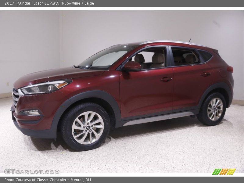 Ruby Wine / Beige 2017 Hyundai Tucson SE AWD