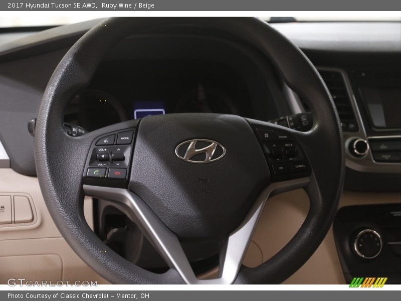 Ruby Wine / Beige 2017 Hyundai Tucson SE AWD